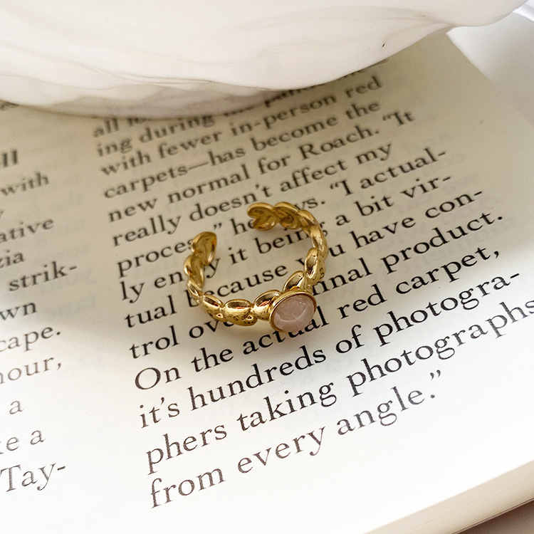 Women's Retro Titanium Steel Ring with Open Design - Light Luxury Style - Image 12