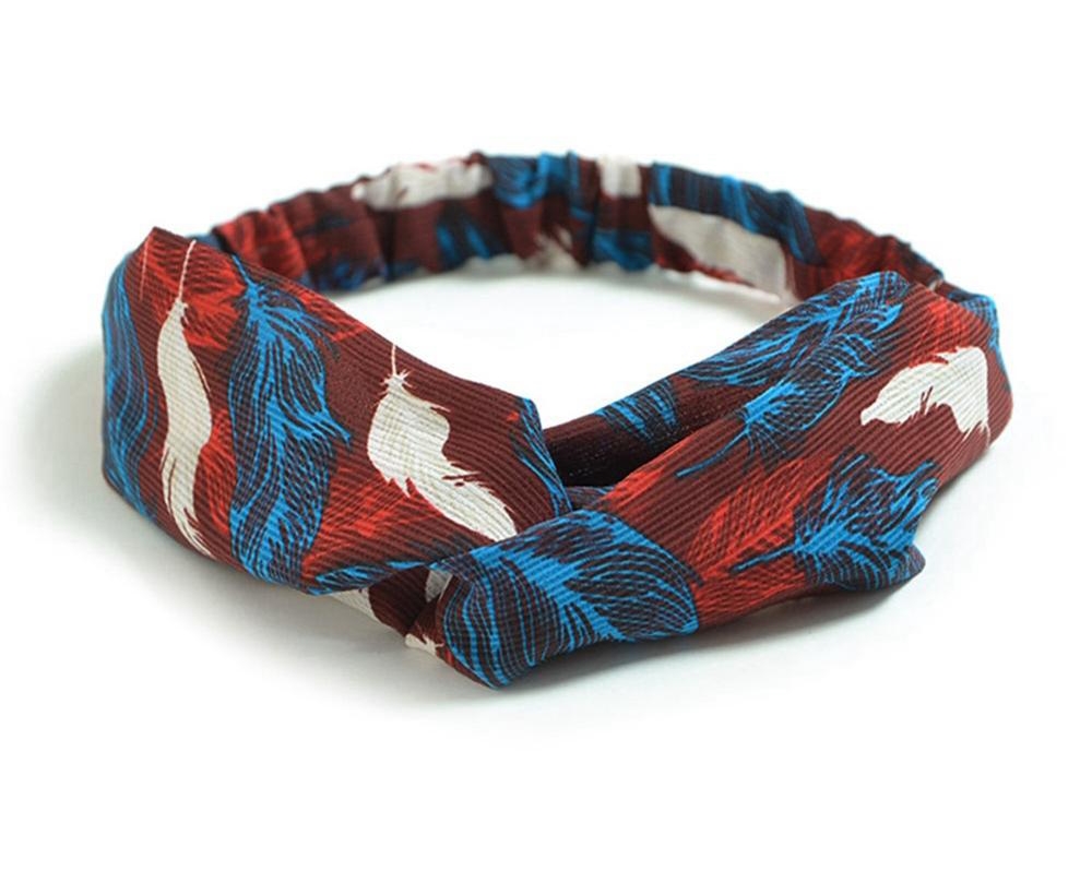Vintage-Inspired Women's Printed Headband for Retro Style Enthusiasts
