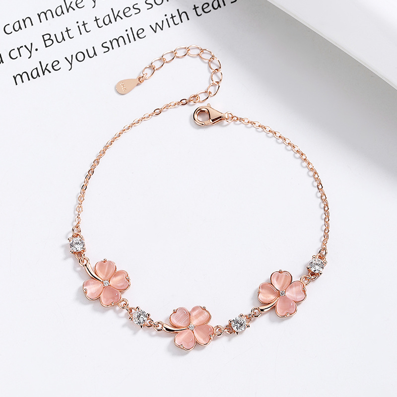 Stylish Opal Crystal Gemstone Chain Bracelets for Women - Rose Gold Jewelry with Zircon Diamonds | Perfect Gifts for Girlfriends & Bijoux Mujer - Image 2