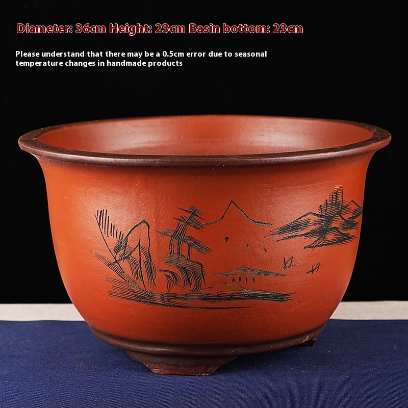 Elegant Ceramic Zisha Orchid Bonsai Flower Pot with Tray – Perfect for Home Decor