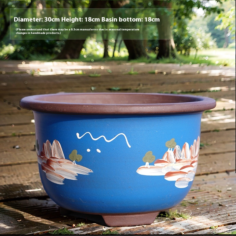 Elegant Ceramic Zisha Orchid Bonsai Flower Pot with Tray – Perfect for Home Decor - Image 4