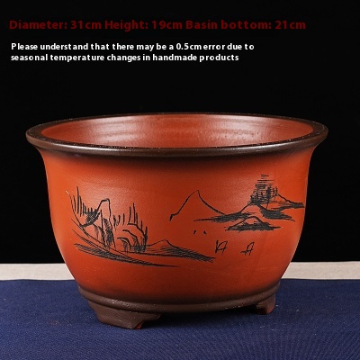 Elegant Ceramic Zisha Orchid Bonsai Flower Pot with Tray – Perfect for Home Decor - Image 6