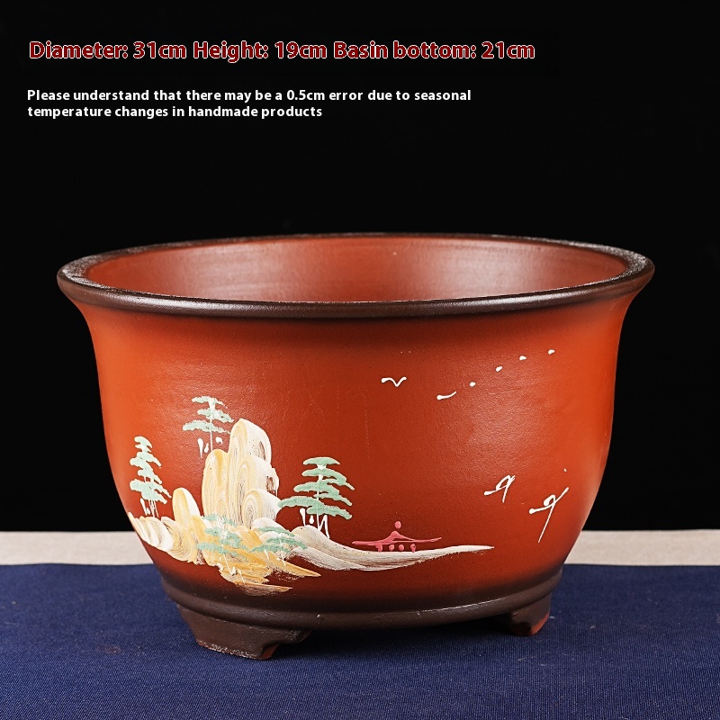 Elegant Ceramic Zisha Orchid Bonsai Flower Pot with Tray – Perfect for Home Decor - Image 8