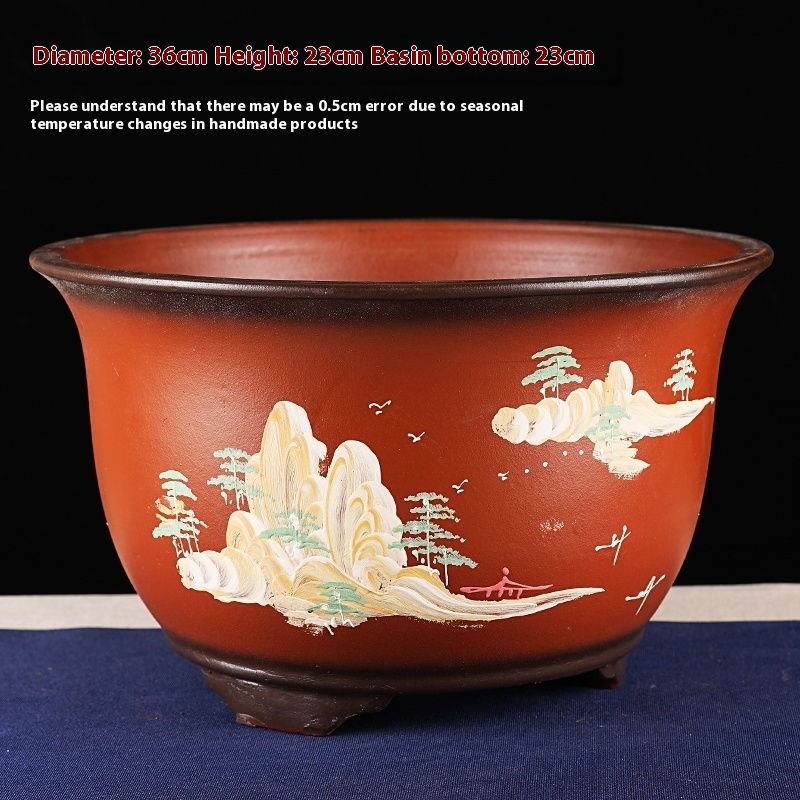 Elegant Ceramic Zisha Orchid Bonsai Flower Pot with Tray – Perfect for Home Decor - Image 10