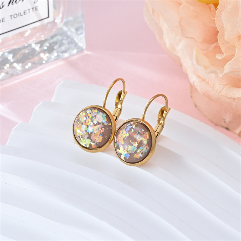 Trendy Sequin Rhinestone Earrings - Stylish Stainless Steel Jewelry for Women - Image 16