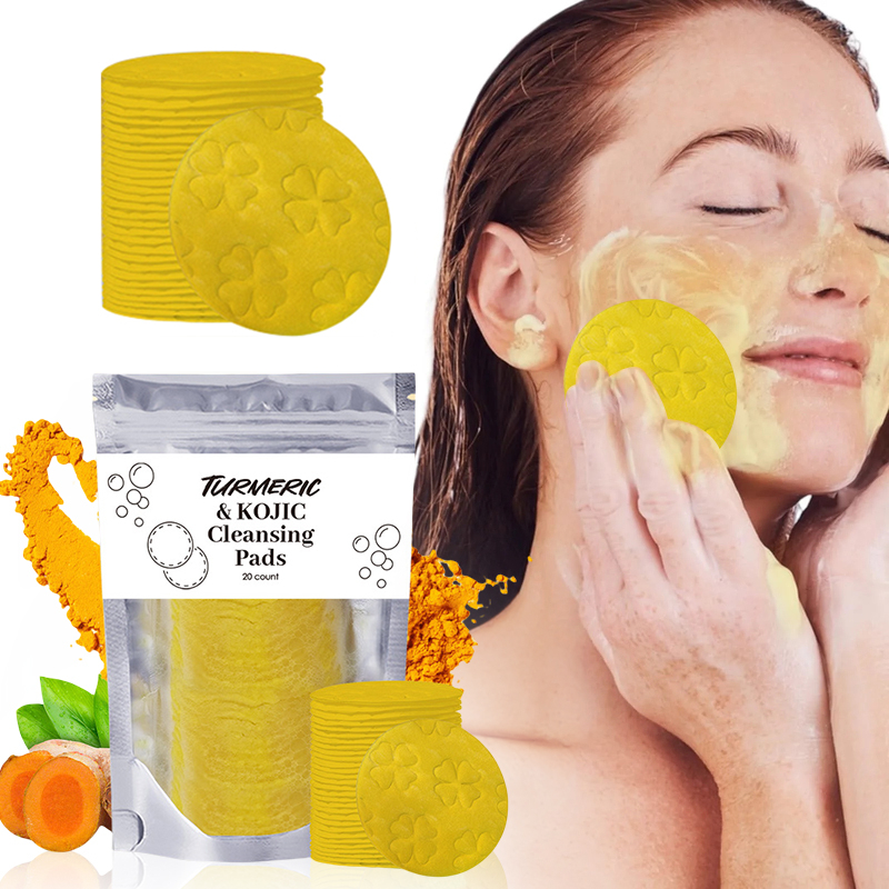 Turmeric Exfoliating Cleansing Pads | Compressed Facial Sponges for Clogged Pores & Excess Oil Care - Image 11