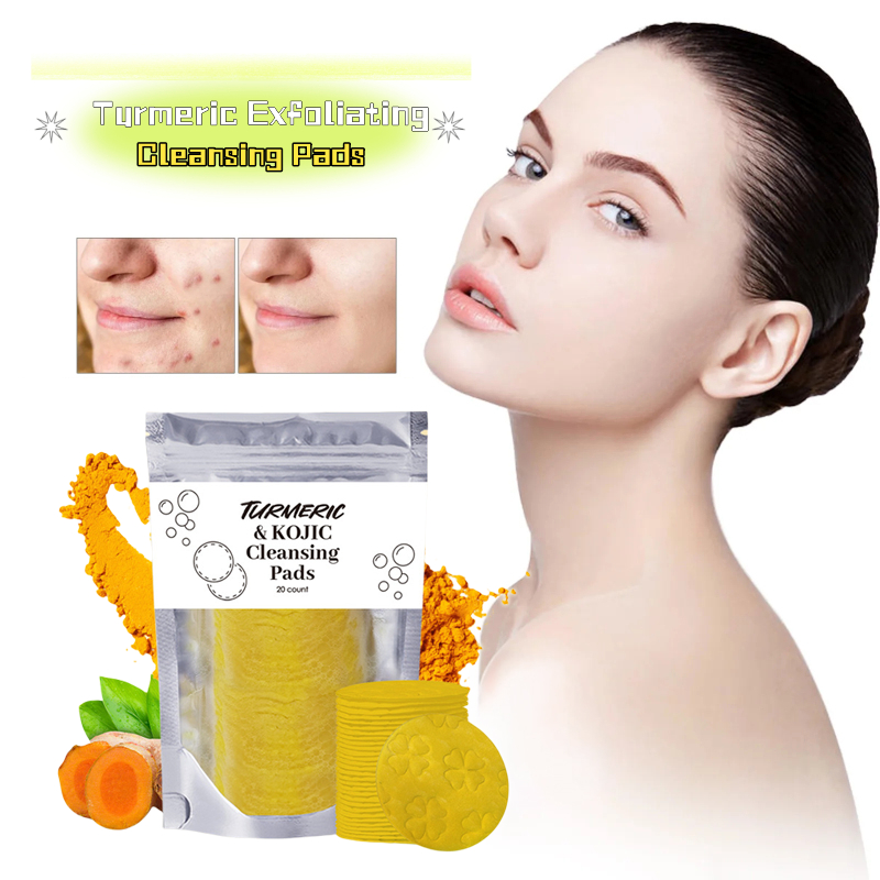 Turmeric Exfoliating Cleansing Pads | Compressed Facial Sponges for Clogged Pores & Excess Oil Care - Image 12