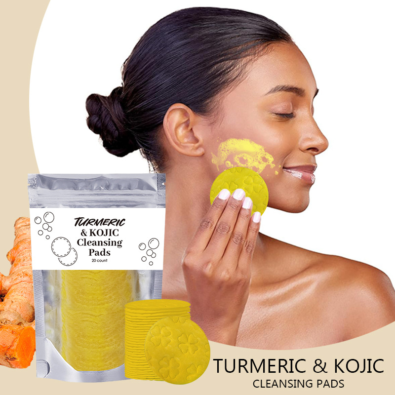 Turmeric Exfoliating Cleansing Pads | Compressed Facial Sponges for Clogged Pores & Excess Oil Care - Image 13