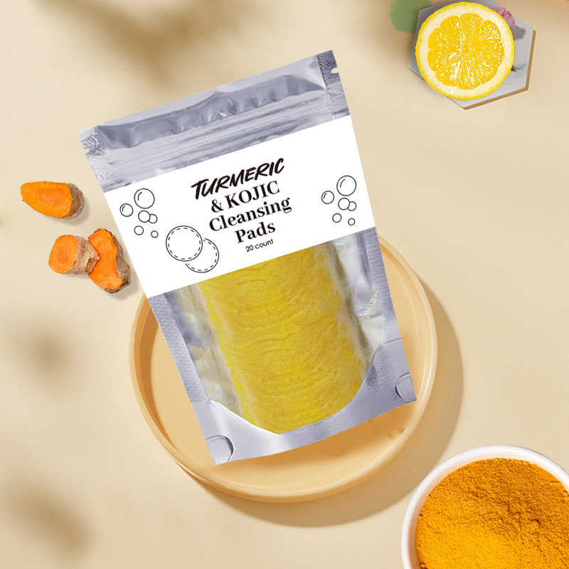 Turmeric Exfoliating Cleansing Pads | Compressed Facial Sponges for Clogged Pores & Excess Oil Care - Image 14