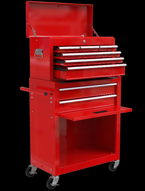 High Capacity Rolling Tool Box with Wheels & Drawers - 8 Drawer Tool Storage Cabinet for Ultimate Organization - Image 2
