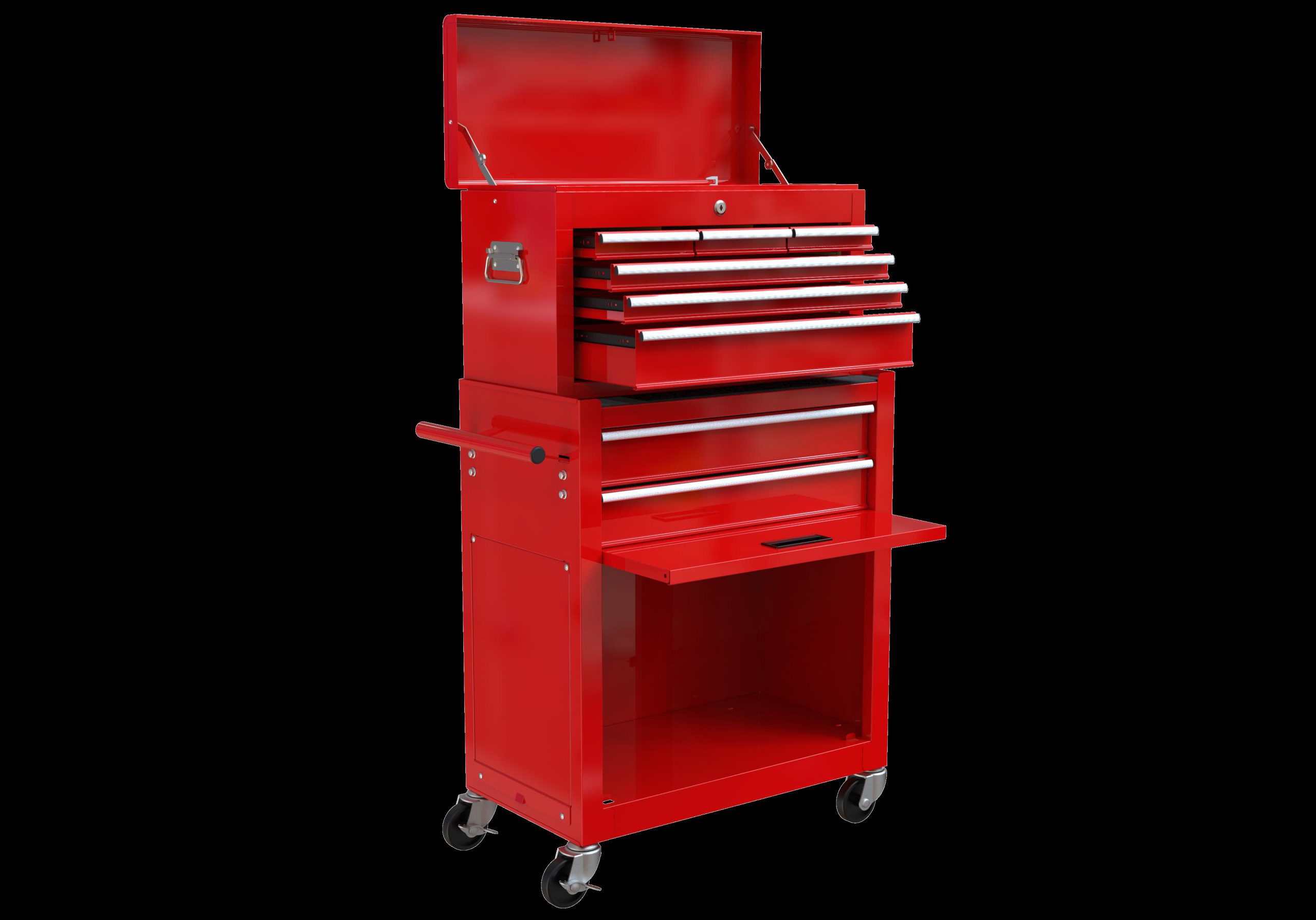 High Capacity Rolling Tool Box with Wheels & Drawers - 8 Drawer Tool Storage Cabinet for Ultimate Organization - Image 3