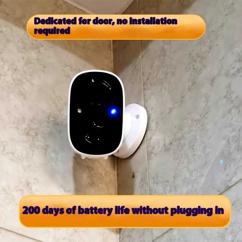 Wireless Battery Surveillance Camera with Wifi Connection - Mobile Phone Remote, Plug-in & Punch-free - Image 4