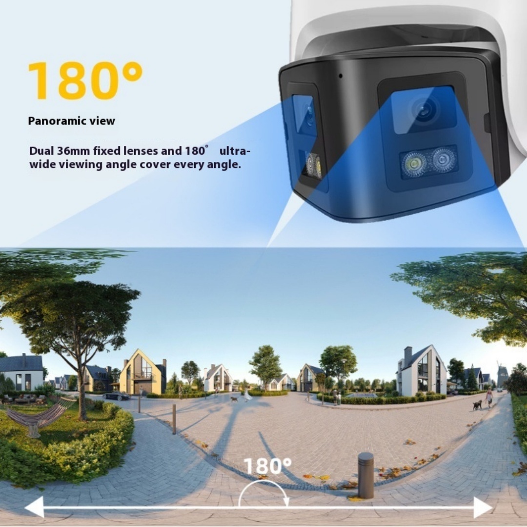 4MP Dual-Lens IP Safety Belt Panoramic CCTV Webcam for Enhanced Security