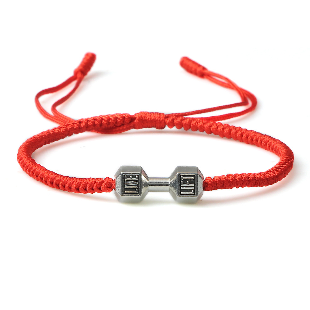 Stylish Originality Woven Dumbbell Alloy Bracelet for Fitness Enthusiasts - Image 5