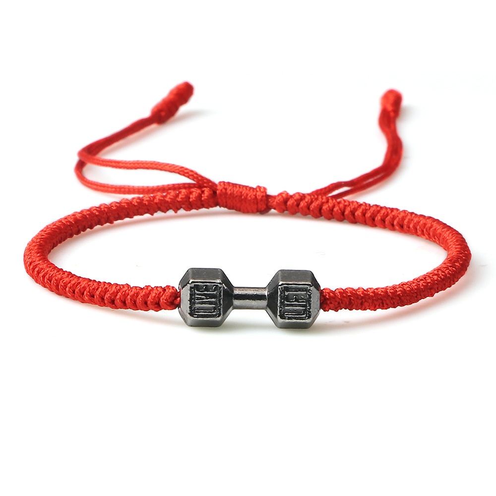 Stylish Originality Woven Dumbbell Alloy Bracelet for Fitness Enthusiasts - Image 6
