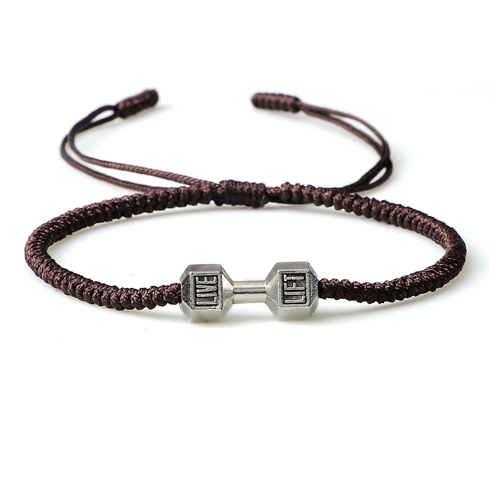 Stylish Originality Woven Dumbbell Alloy Bracelet for Fitness Enthusiasts - Image 8