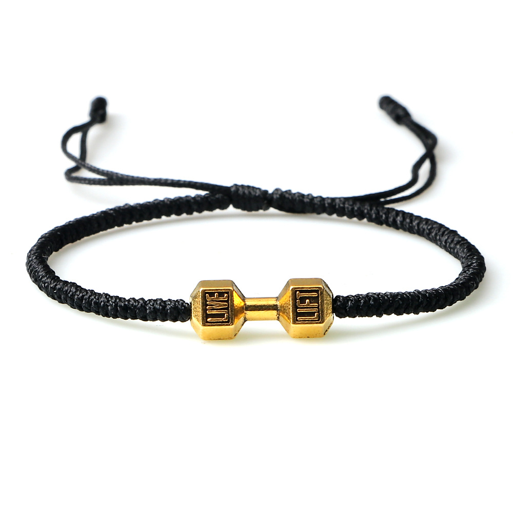 Stylish Originality Woven Dumbbell Alloy Bracelet for Fitness Enthusiasts - Image 10
