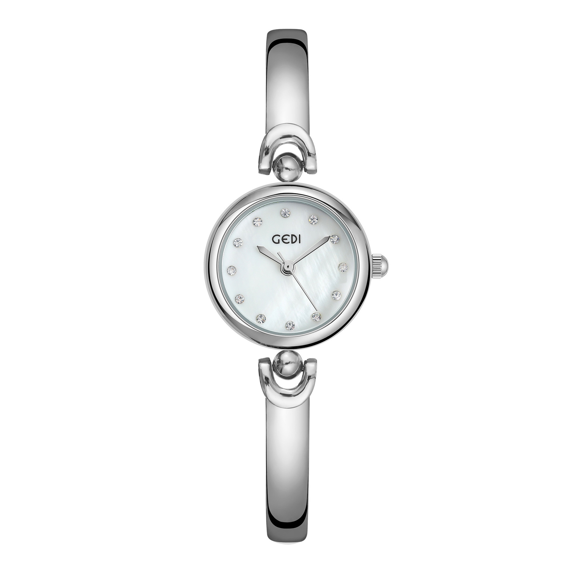 Elegant Small Round Dial Bangle Quartz Watch - Simple Design Timepiece - Image 17