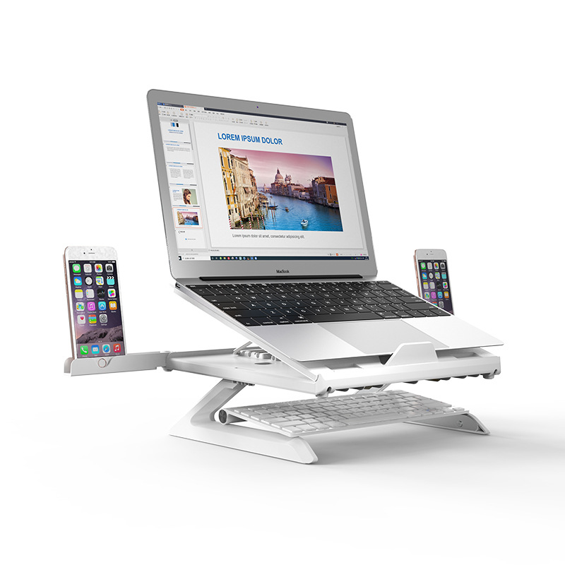 Multifunctional Folding Laptop Stand - Portable Aluminum Alloy Base for Monitors - Image 8