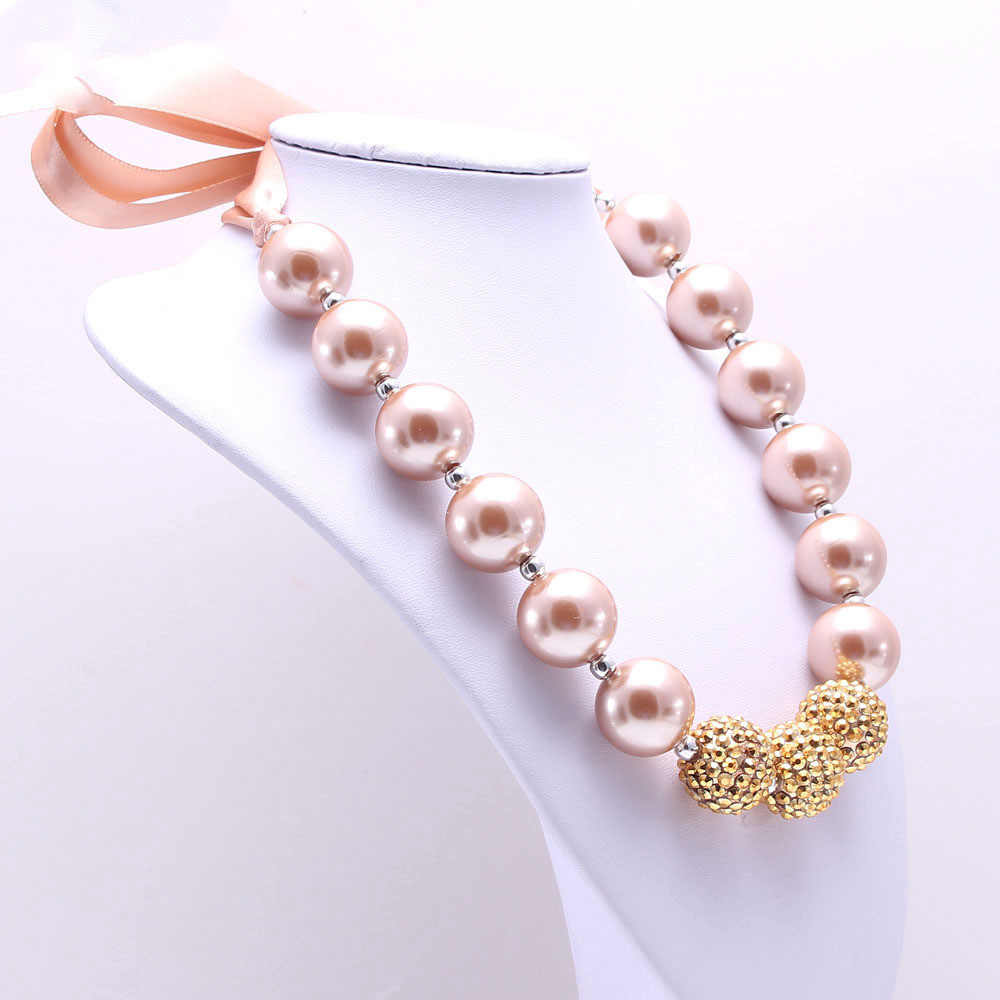Golden Pearl Bandage Children's Necklace - Stylish Europe & America Design - Image 2