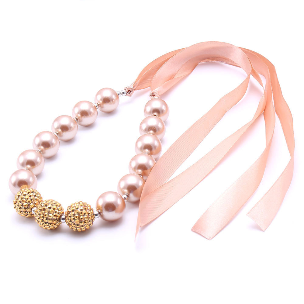 Golden Pearl Bandage Children's Necklace - Stylish Europe & America Design - Image 5
