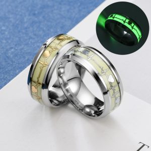 Heart-Shaped Luminous Rings for Lovers - Perfect Valentine's Day Gift Jewelry