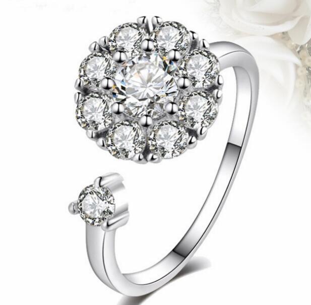 Trendy Yu Hao Jewelry: High-Speed Rotating Zircon Ring with Micro-Inlay - Image 4