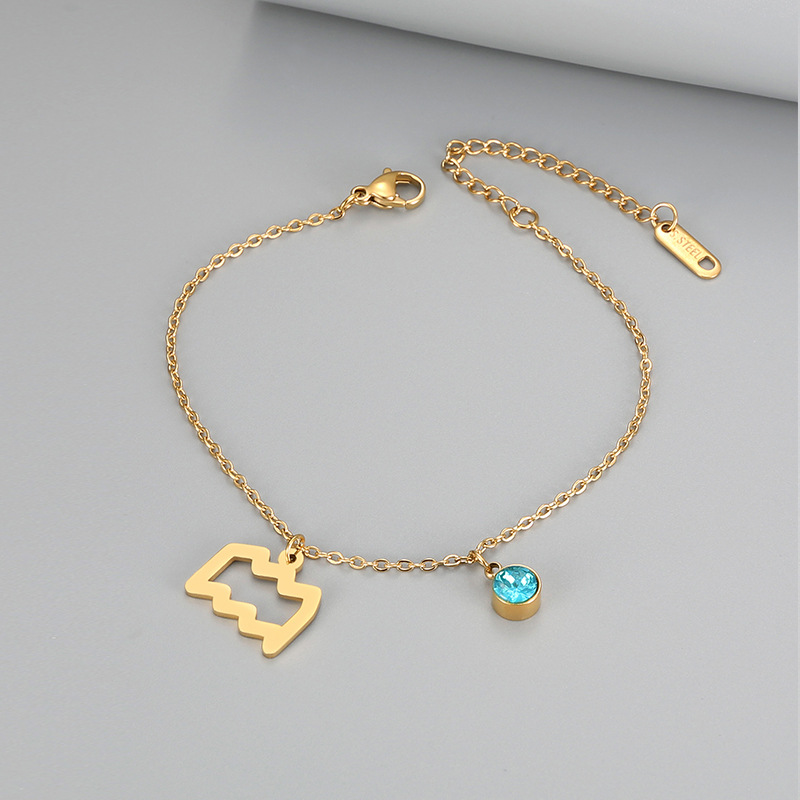 Vintage Style Constellation Bracelet Featuring Blue Zircon Inlay - Image 7