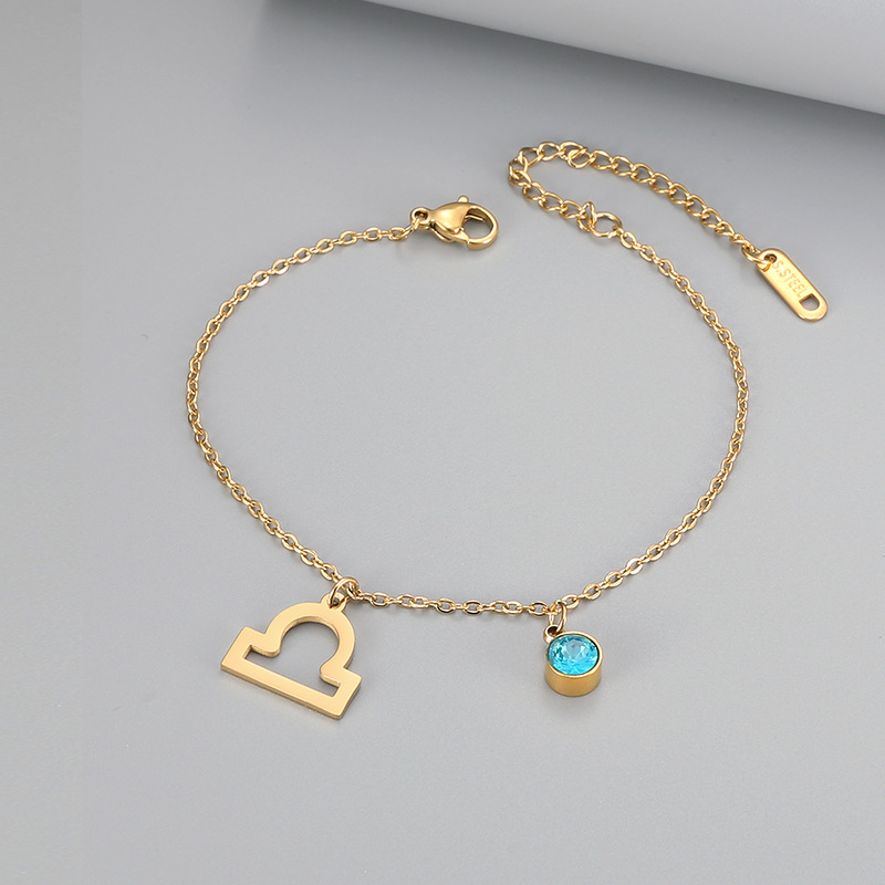 Vintage Style Constellation Bracelet Featuring Blue Zircon Inlay - Image 8