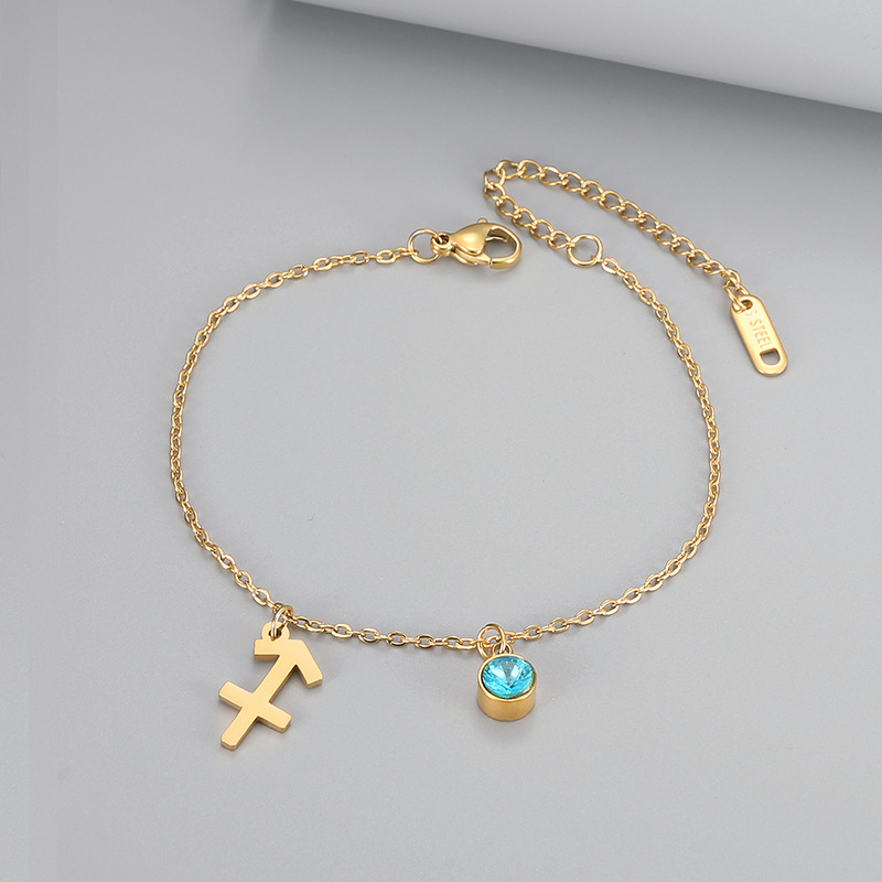 Vintage Style Constellation Bracelet Featuring Blue Zircon Inlay - Image 16