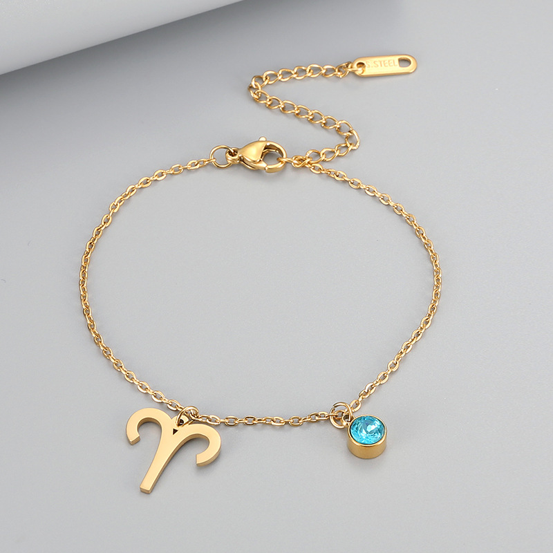 Vintage Style Constellation Bracelet Featuring Blue Zircon Inlay - Image 22