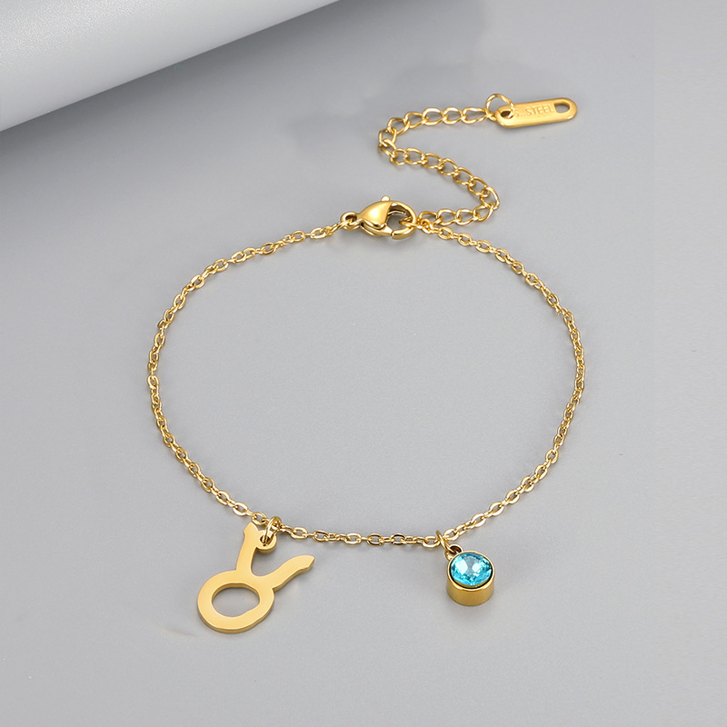 Vintage Style Constellation Bracelet Featuring Blue Zircon Inlay - Image 24