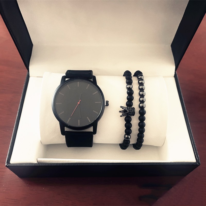 Large Dial Men's Casual Frosted Belt Quartz Watch with Simple Scale Crown Bracelet - Image 12