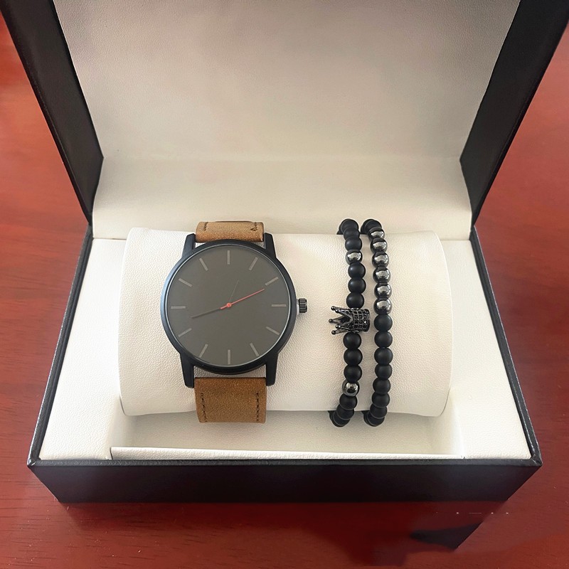 Large Dial Men's Casual Frosted Belt Quartz Watch with Simple Scale Crown Bracelet - Image 13