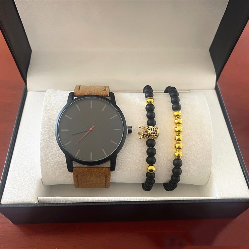 Large Dial Men's Casual Frosted Belt Quartz Watch with Simple Scale Crown Bracelet - Image 15