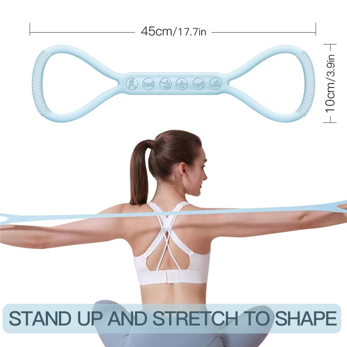 8-Character Puller - Silicone Yoga Mini Band Kit for Home Workouts, Set of 3 Resistance Bands (Light, Medium, Heavy) for Lower Body and Booty Training - Image 3