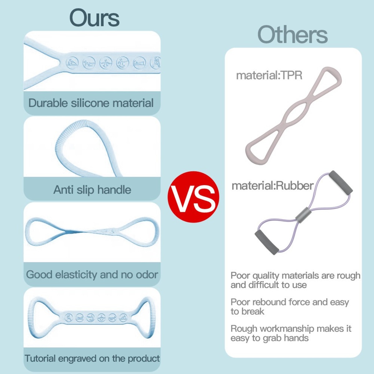 8-Character Puller: Silicone Yoga Mini Resistance Band Kit - Set of 3 for Lower Body Strength with Light, Medium, & Heavy Loops for Legs and Booty - Image 7