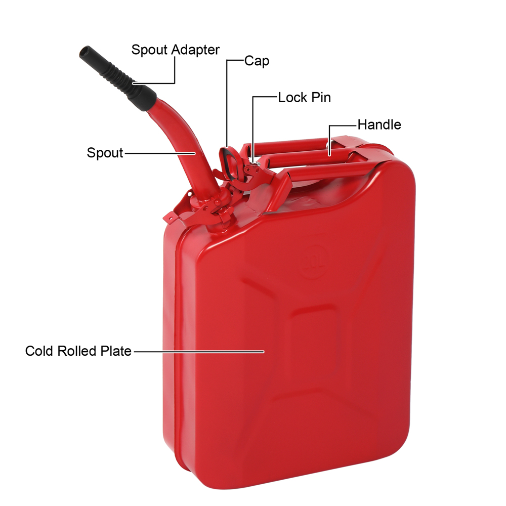 20L American Red Iron Oil Drum - 0.6mm Thickness for Durability - Image 4