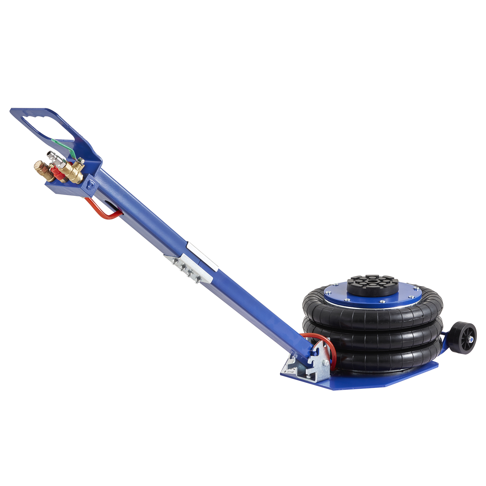 VEVOR 3 Ton Air Jack, 6600 Lbs Triple Bag Pneumatic Jack with Six Steel Pipes, Lifts Up to 17.7" - Fast 3-5 Seconds Lifting with Adjustable Long Handles for Cars and Garages (Blue) - Image 2