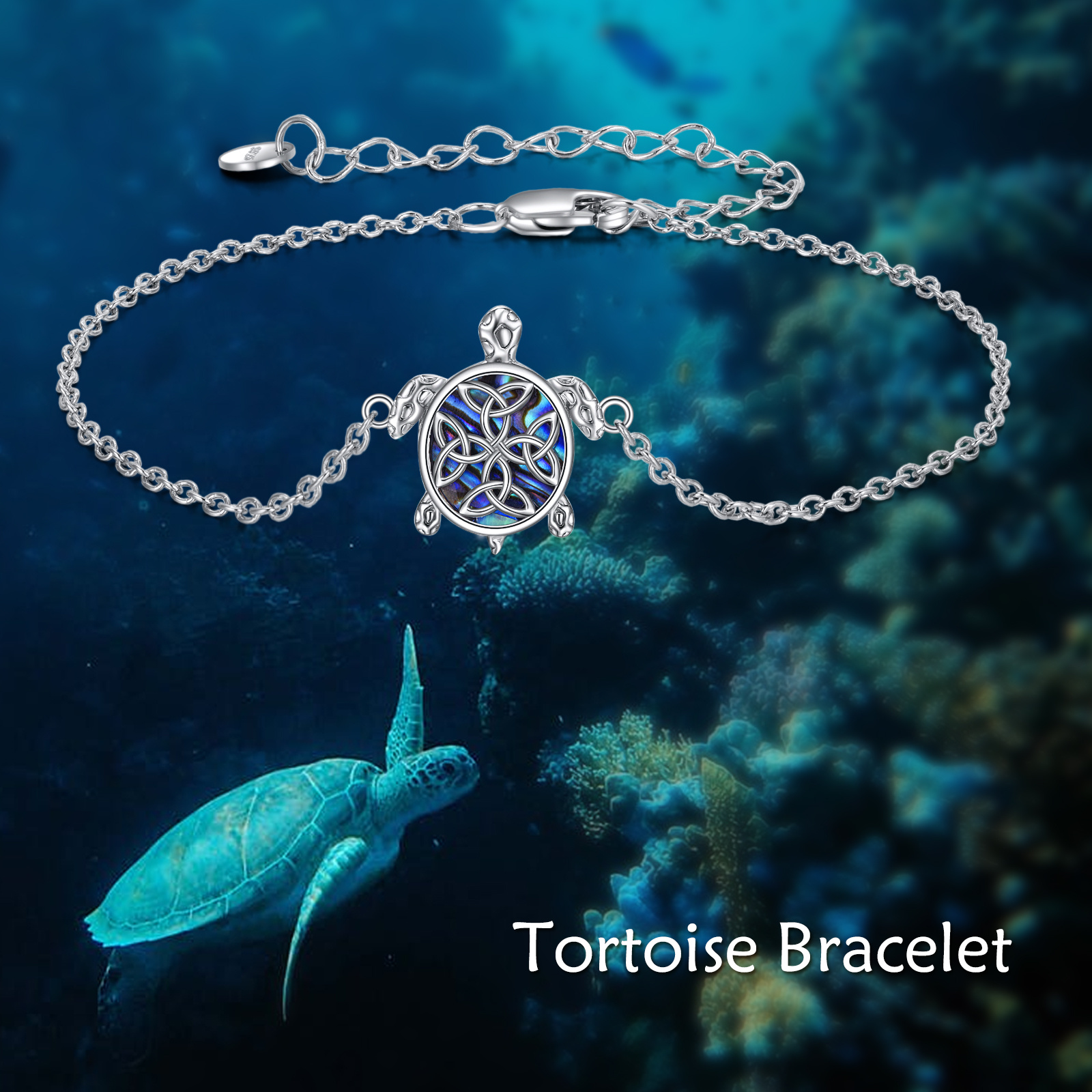 Sterling Silver Adjustable Ankle Jewelry with Abalone Sea Turtle - Perfect Gifts for Women - Image 6