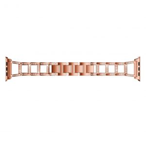 Stylish Trapezoidal Stainless Steel Diamond Watch Band for Elegance and Durability