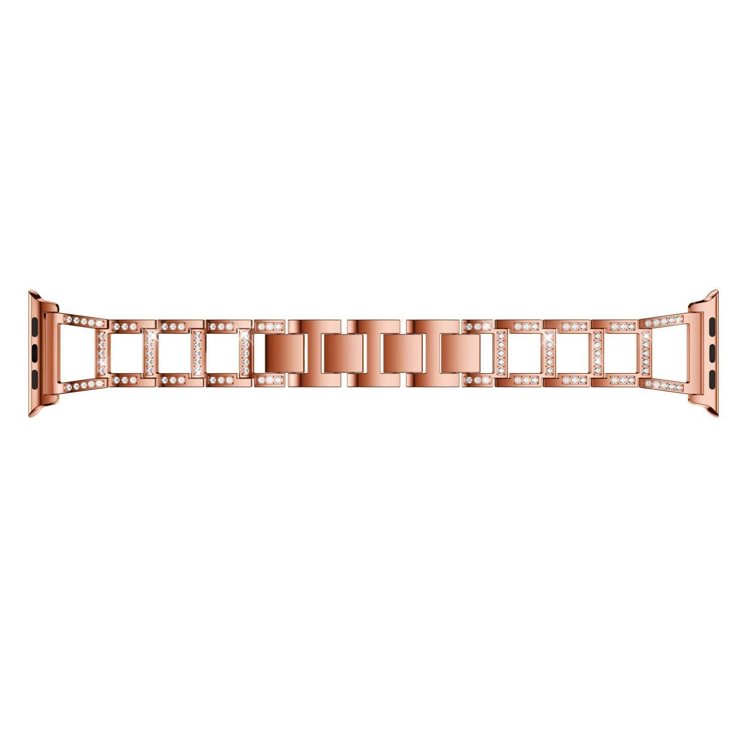 Stylish Trapezoidal Stainless Steel Diamond Watch Band for Elegance and Durability