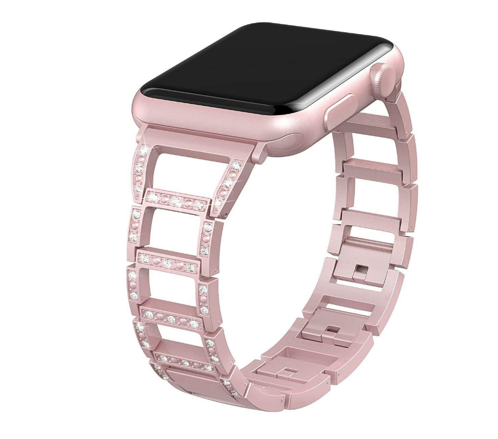 Stylish Trapezoidal Stainless Steel Diamond Watch Band for Elegance and Durability - Image 2