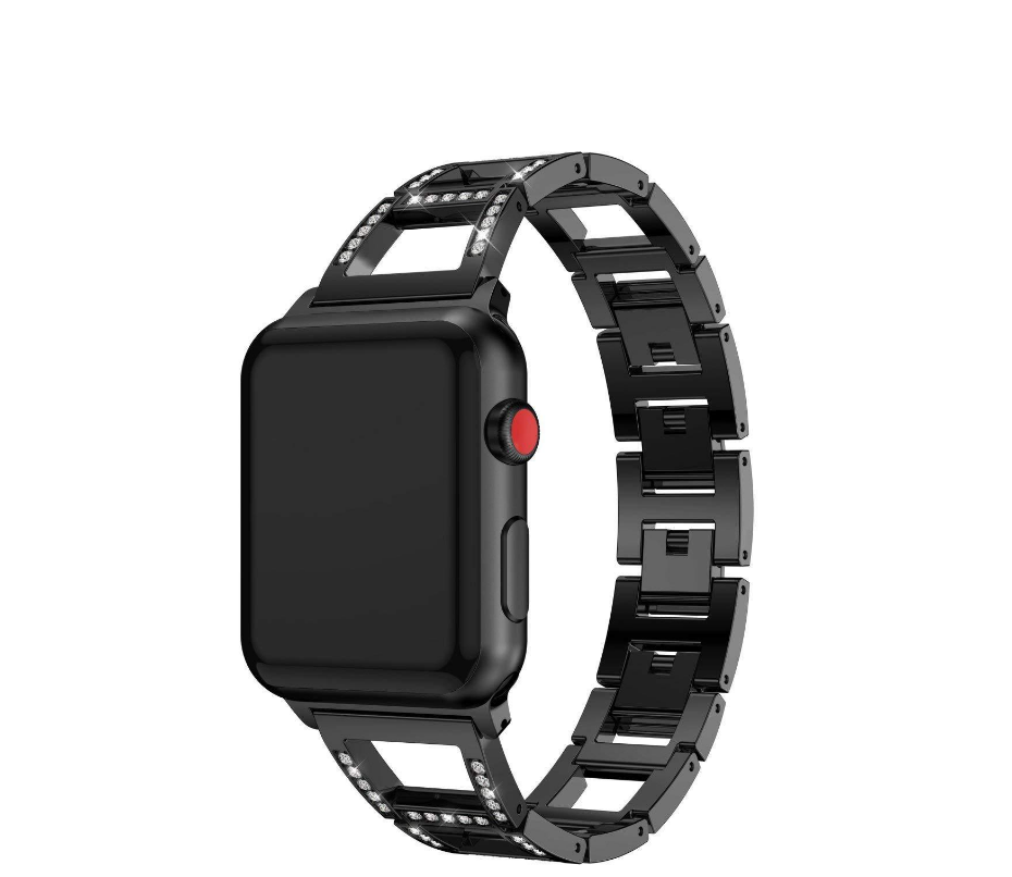 Stylish Trapezoidal Stainless Steel Diamond Watch Band for Elegance and Durability - Image 7