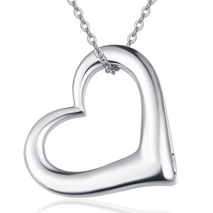 Heart Urn Necklace for Ashes - 925 Sterling Silver Cremation Jewelry for Women