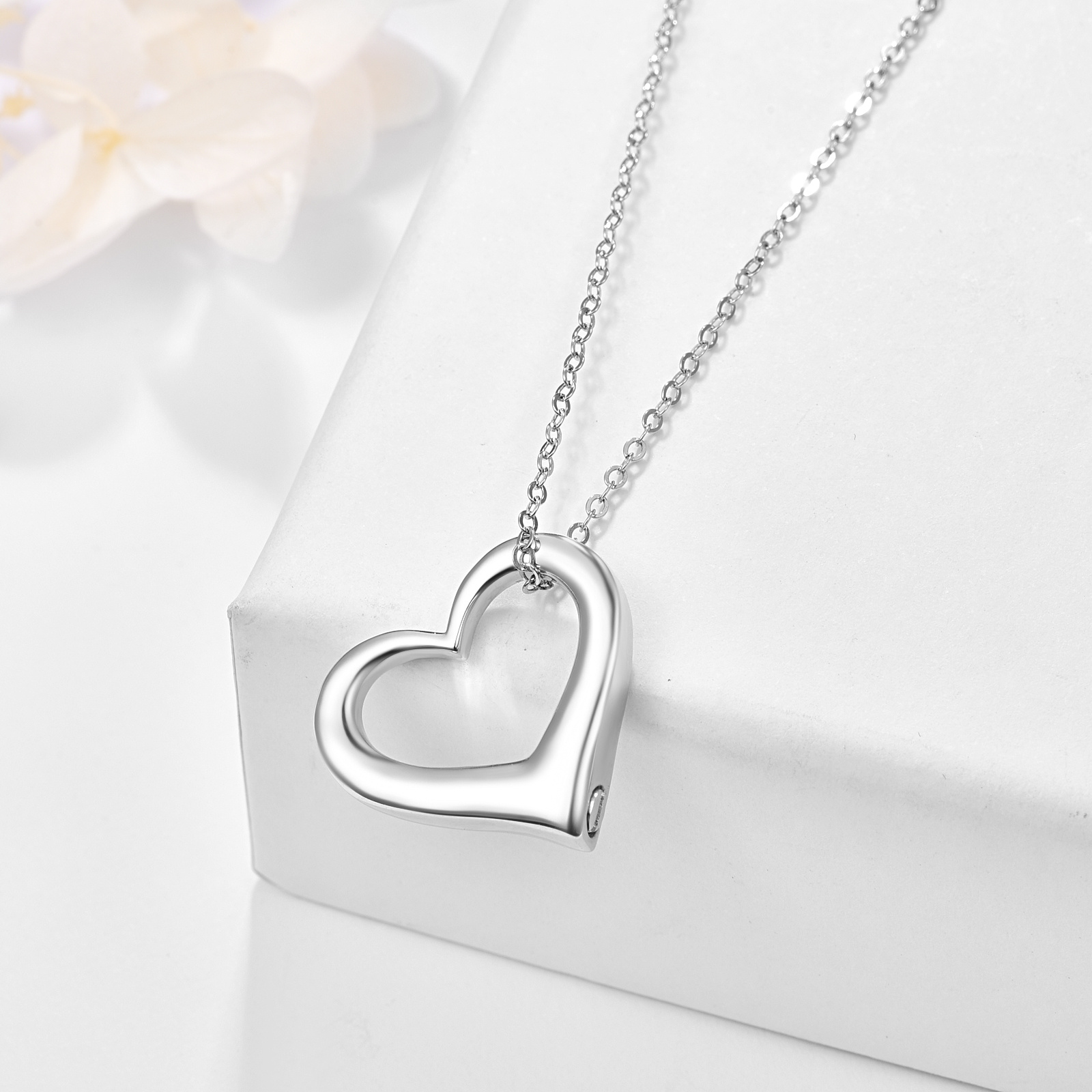 Heart Urn Necklace for Ashes - 925 Sterling Silver Cremation Jewelry for Women - Image 4