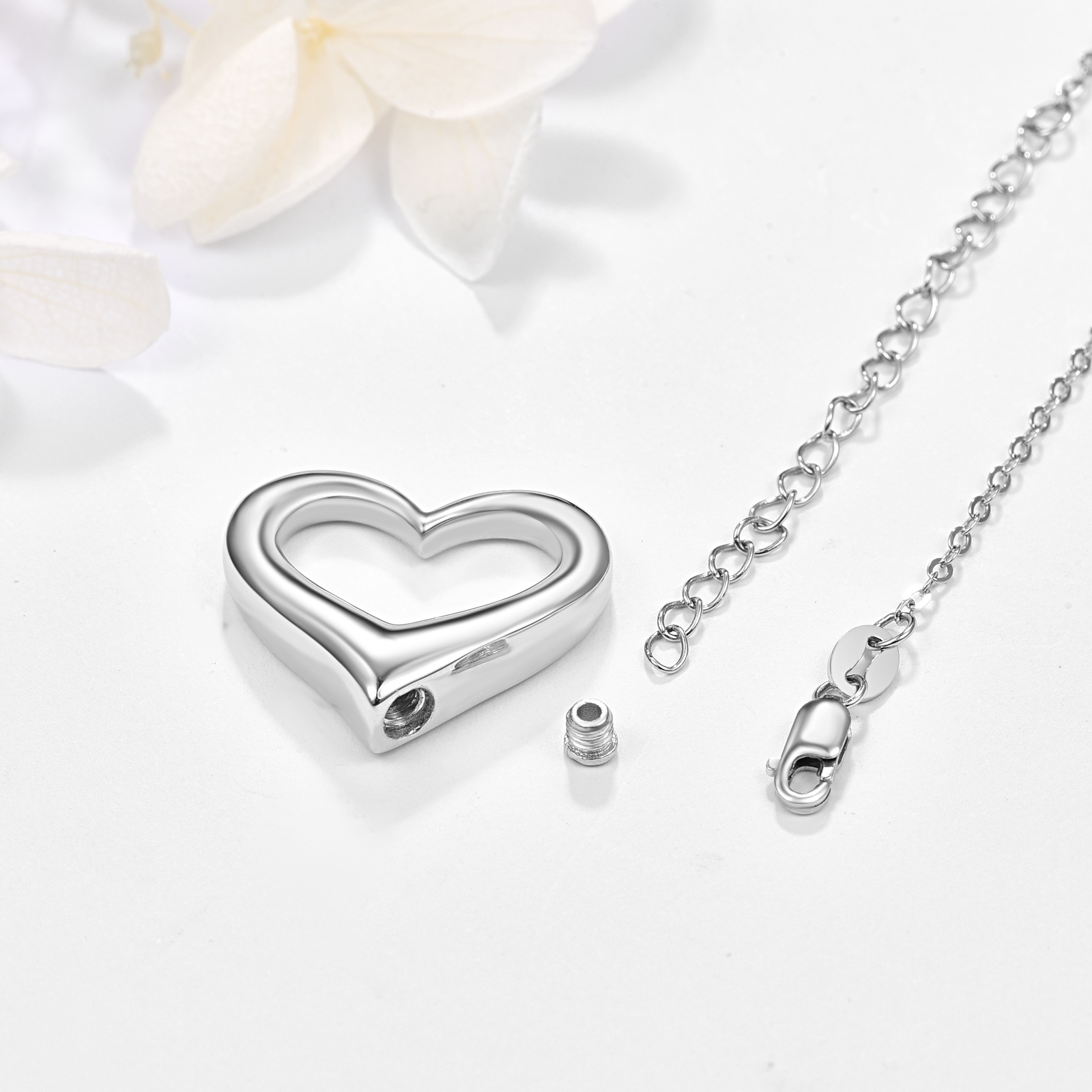 Heart Urn Necklace for Ashes - 925 Sterling Silver Cremation Jewelry for Women - Image 5