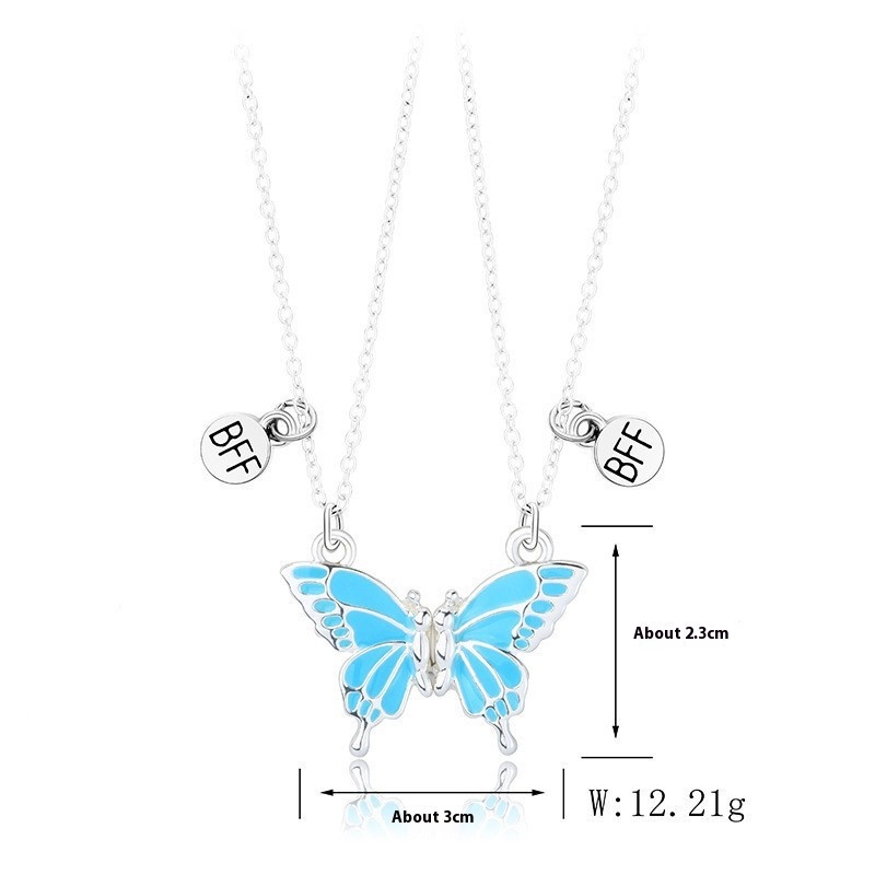 Charming Butterfly Couple Necklace - Creative Good Friend Pendant - Image 6
