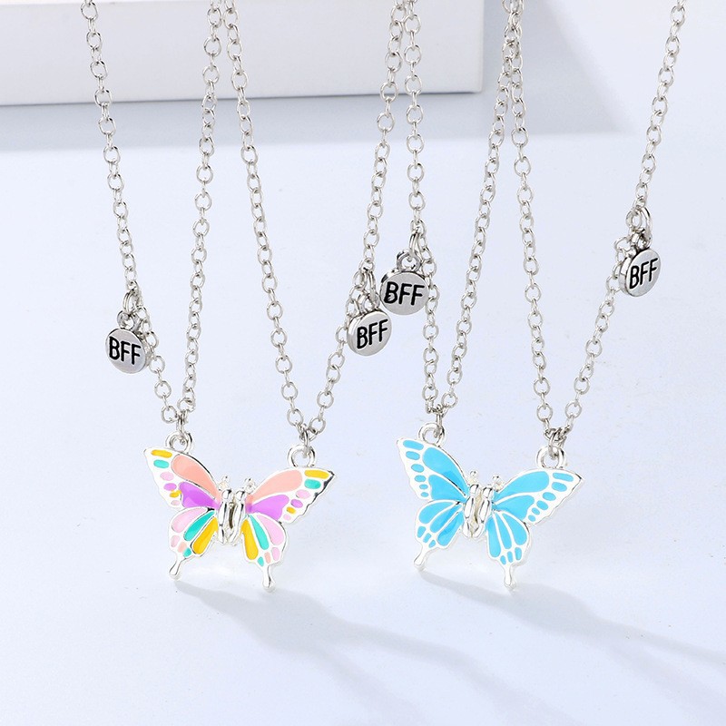 Charming Butterfly Couple Necklace - Creative Good Friend Pendant - Image 7