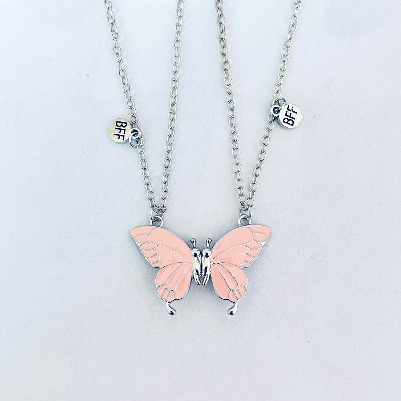 Charming Butterfly Couple Necklace - Creative Good Friend Pendant - Image 11